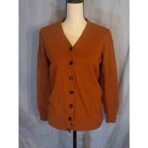J Crew Burnt Orange Cashmere / Wool / Nylon sweater